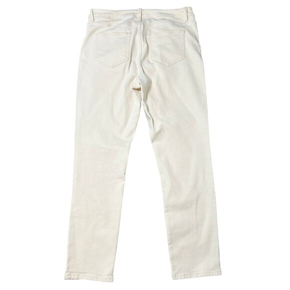 J. Jill Cotton Blend High-Rise 5-Pocket Denim Straight-Leg Jeans Womens 12 Beige - Picture 4 of 9